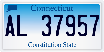 CT license plate AL37957