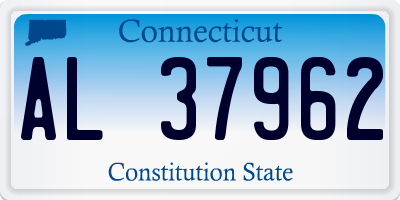 CT license plate AL37962