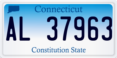 CT license plate AL37963