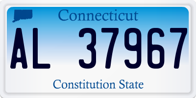 CT license plate AL37967