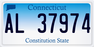 CT license plate AL37974