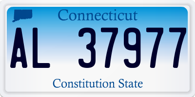 CT license plate AL37977