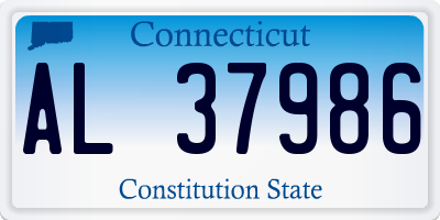 CT license plate AL37986