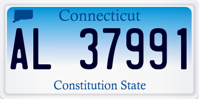 CT license plate AL37991