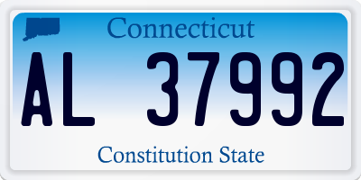 CT license plate AL37992