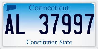 CT license plate AL37997