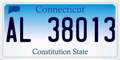 CT license plate AL38013