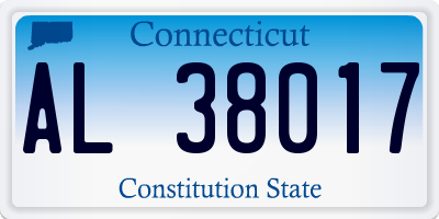 CT license plate AL38017