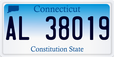 CT license plate AL38019