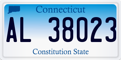 CT license plate AL38023