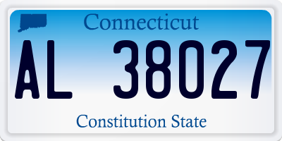 CT license plate AL38027
