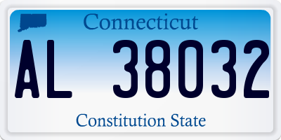 CT license plate AL38032