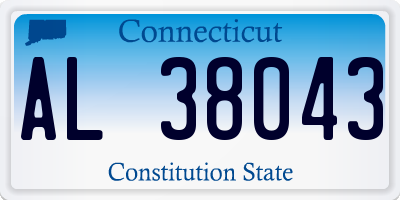 CT license plate AL38043