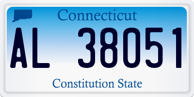 CT license plate AL38051