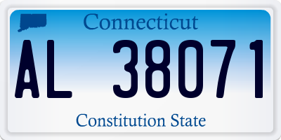CT license plate AL38071