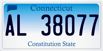 CT license plate AL38077