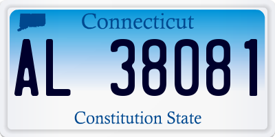 CT license plate AL38081