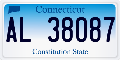 CT license plate AL38087