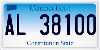 CT license plate AL38100