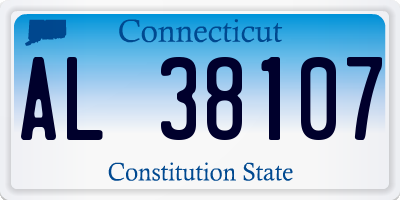 CT license plate AL38107