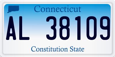 CT license plate AL38109