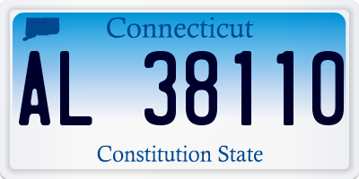CT license plate AL38110