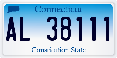 CT license plate AL38111