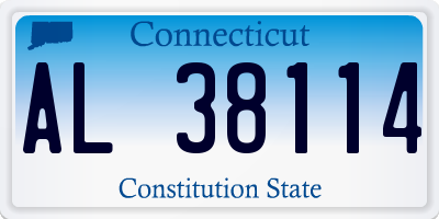 CT license plate AL38114