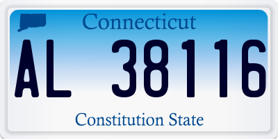 CT license plate AL38116