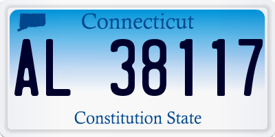 CT license plate AL38117