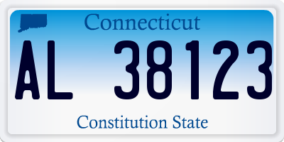 CT license plate AL38123
