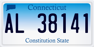 CT license plate AL38141