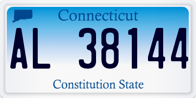 CT license plate AL38144