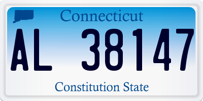 CT license plate AL38147