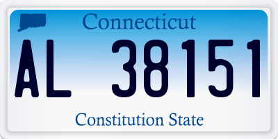 CT license plate AL38151
