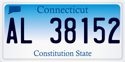 CT license plate AL38152