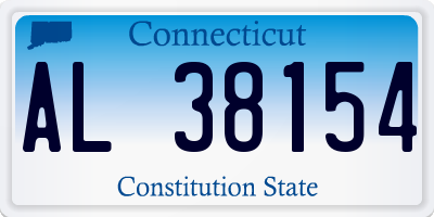 CT license plate AL38154