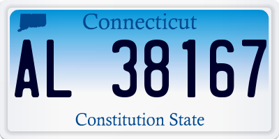 CT license plate AL38167