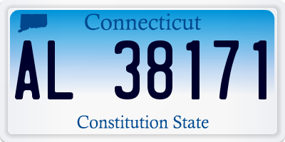 CT license plate AL38171