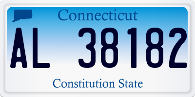 CT license plate AL38182