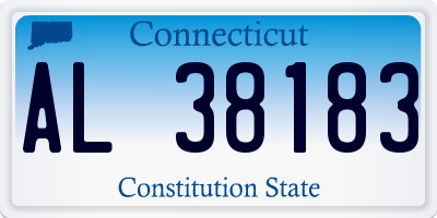 CT license plate AL38183