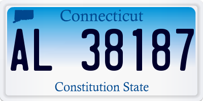 CT license plate AL38187