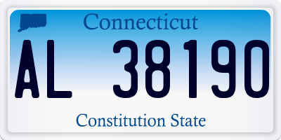 CT license plate AL38190