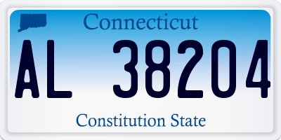 CT license plate AL38204