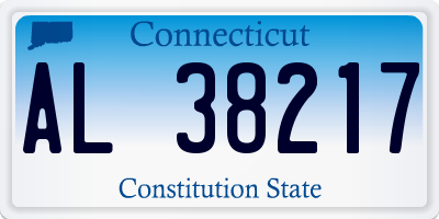CT license plate AL38217