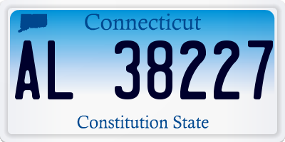 CT license plate AL38227