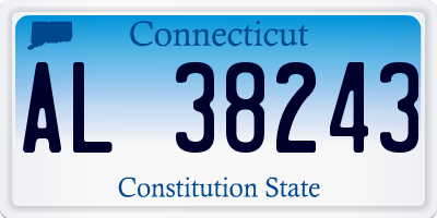 CT license plate AL38243