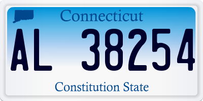 CT license plate AL38254