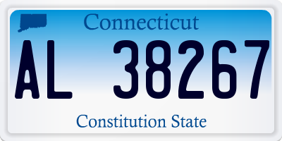 CT license plate AL38267