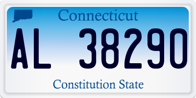 CT license plate AL38290